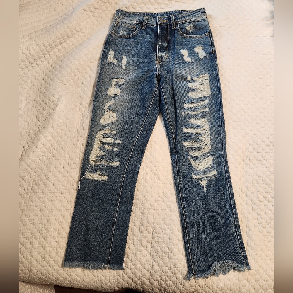 CarMar Los Angeles Distressed High Rise Denim Jeans